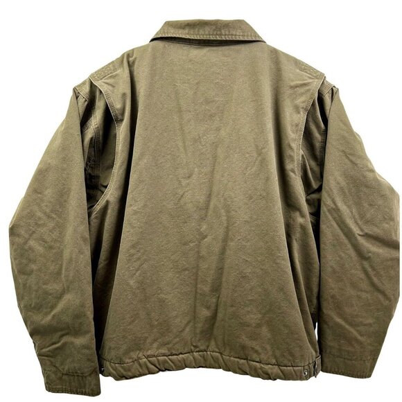 Cabelas Jacket Men 2XLarge Brown Sherpa Lined Cotton Collar Full Zip Heavy Work - Picture 6 of 13